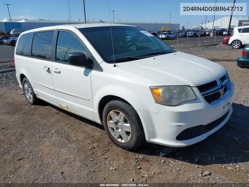 DODGE CARAVAN 2011, VIN 2D4RN4DG0BR647713