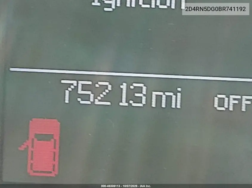2011 DODGE CARAVAN VIN 2D4RN5DG0BR741192 — фото 14
