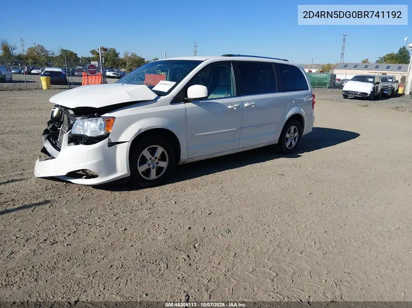 2011 DODGE CARAVAN VIN 2D4RN5DG0BR741192 — фото 2