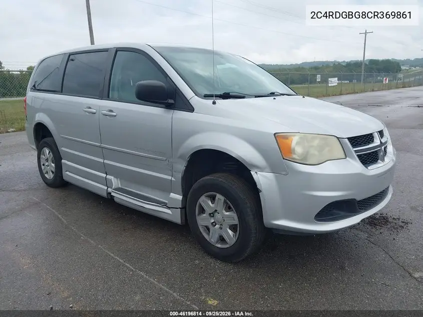 DODGE CARAVAN 2012, VIN 2C4RDGBG8CR369861