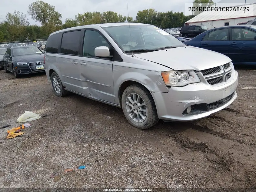 DODGE CARAVAN 2012, VIN 2C4RDGEG1CR268429