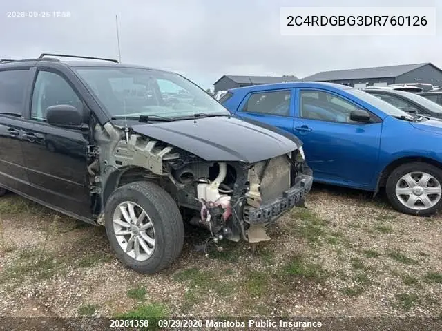 DODGE CARAVAN 2013, VIN 2C4RDGBG3DR760126