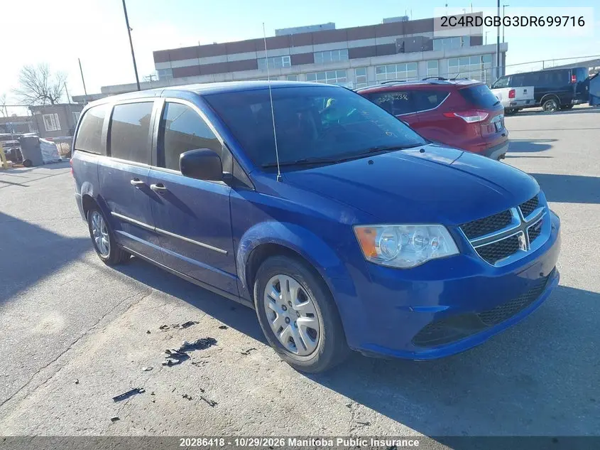 DODGE CARAVAN 2013, VIN 2C4RDGBG3DR699716