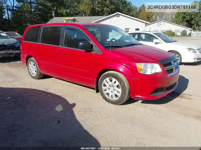 DODGE CARAVAN 2013, VIN 2C4RDGBG3DR781168