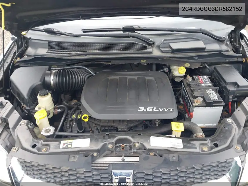 2013 DODGE CARAVAN VIN 2C4RDGCG3DR582152 — фото 10