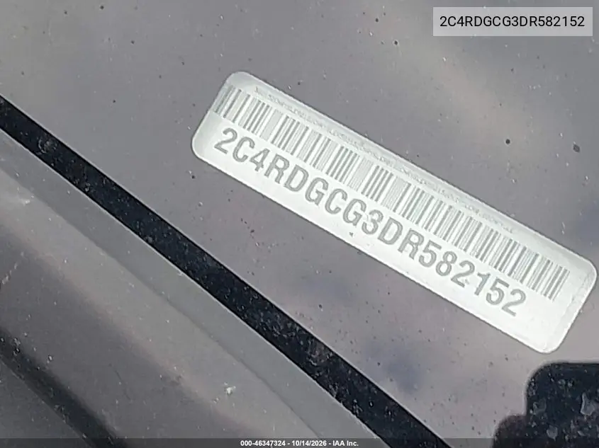 2013 DODGE CARAVAN VIN 2C4RDGCG3DR582152 — фото 12