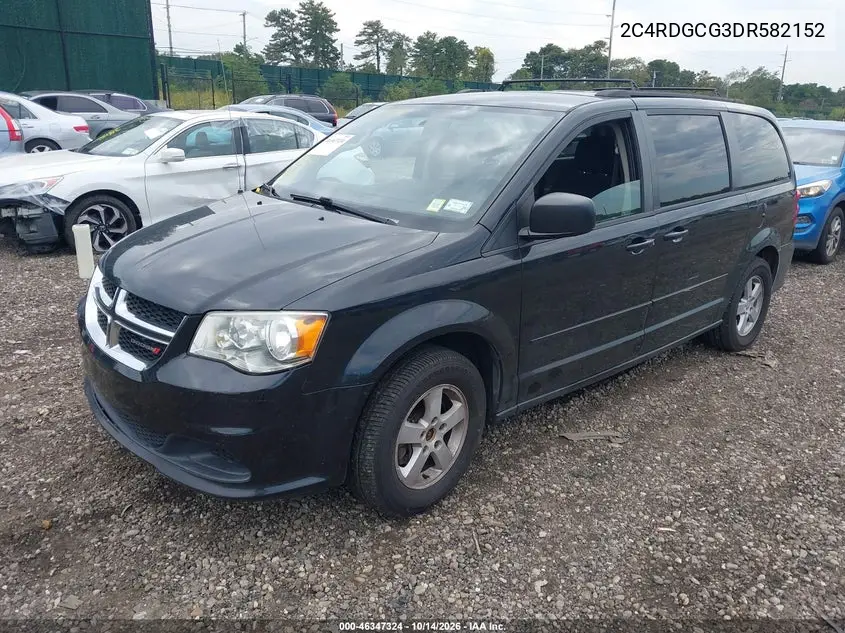 2013 DODGE CARAVAN VIN 2C4RDGCG3DR582152 — фото 2
