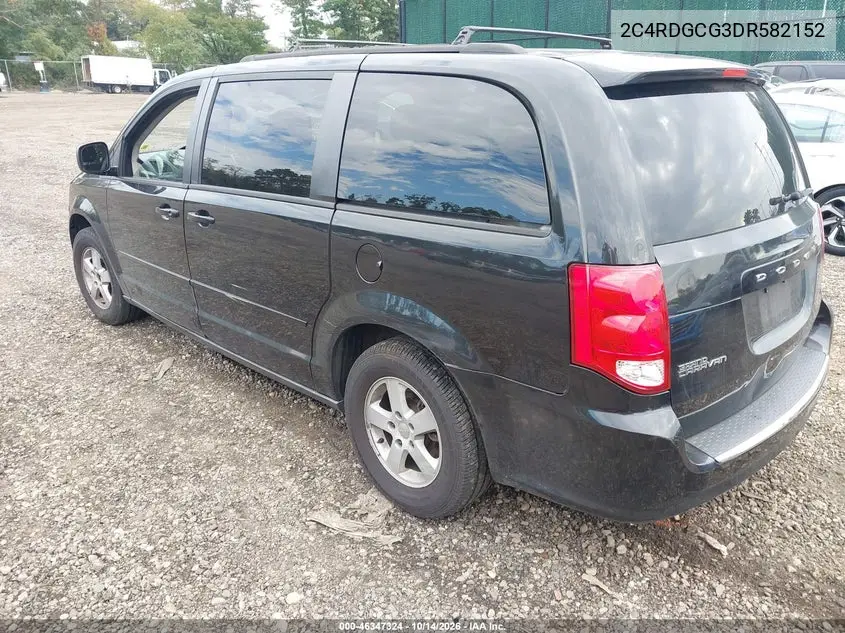 2013 DODGE CARAVAN VIN 2C4RDGCG3DR582152 — фото 3