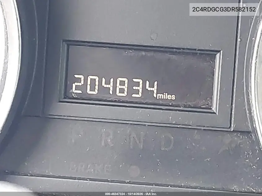 2013 DODGE CARAVAN VIN 2C4RDGCG3DR582152 — фото 7