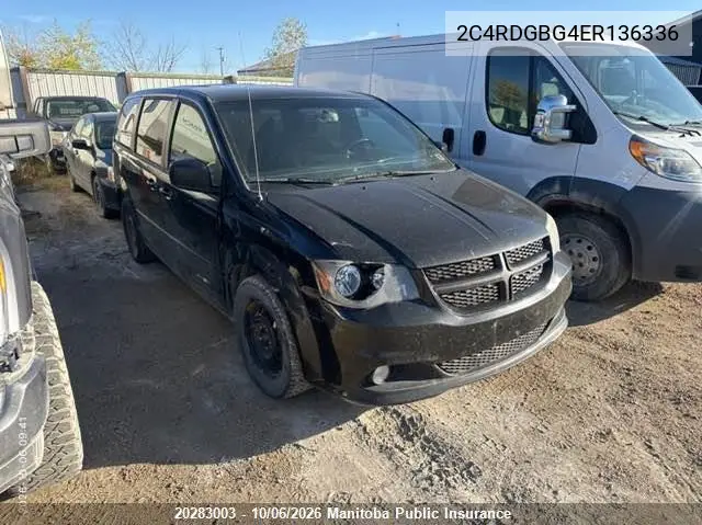 DODGE CARAVAN 2014, VIN 2C4RDGBG4ER136336