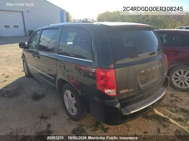 2014 DODGE CARAVAN VIN 2C4RDGDG0ER308245 — фото 3