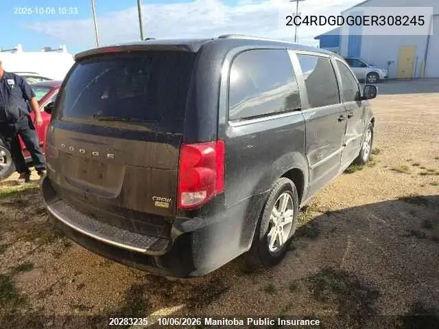 2014 DODGE CARAVAN VIN 2C4RDGDG0ER308245 — фото 4