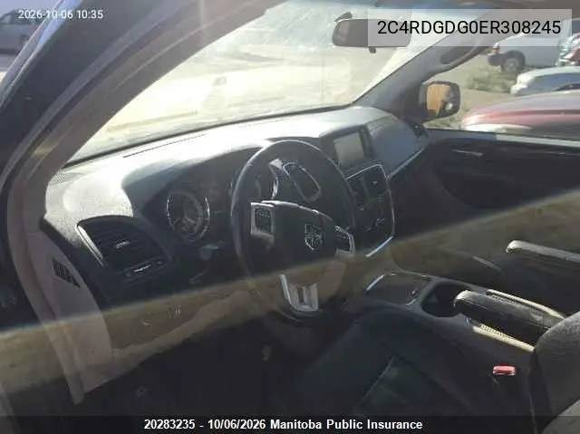 2014 DODGE CARAVAN VIN 2C4RDGDG0ER308245 — фото 5