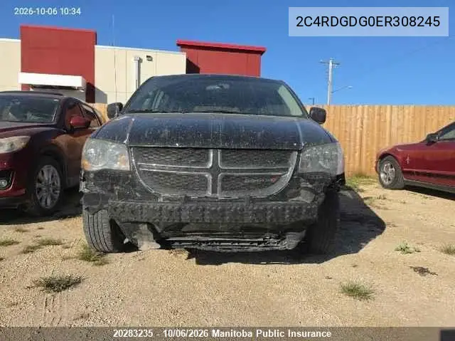 2014 DODGE CARAVAN VIN 2C4RDGDG0ER308245 — фото 6