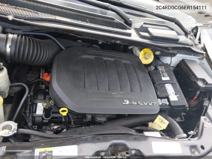 2014 DODGE CARAVAN VIN 2C4RDGCG6ER154111 — фото 10