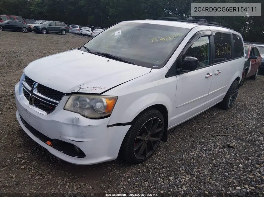 2014 DODGE CARAVAN VIN 2C4RDGCG6ER154111 — фото 2