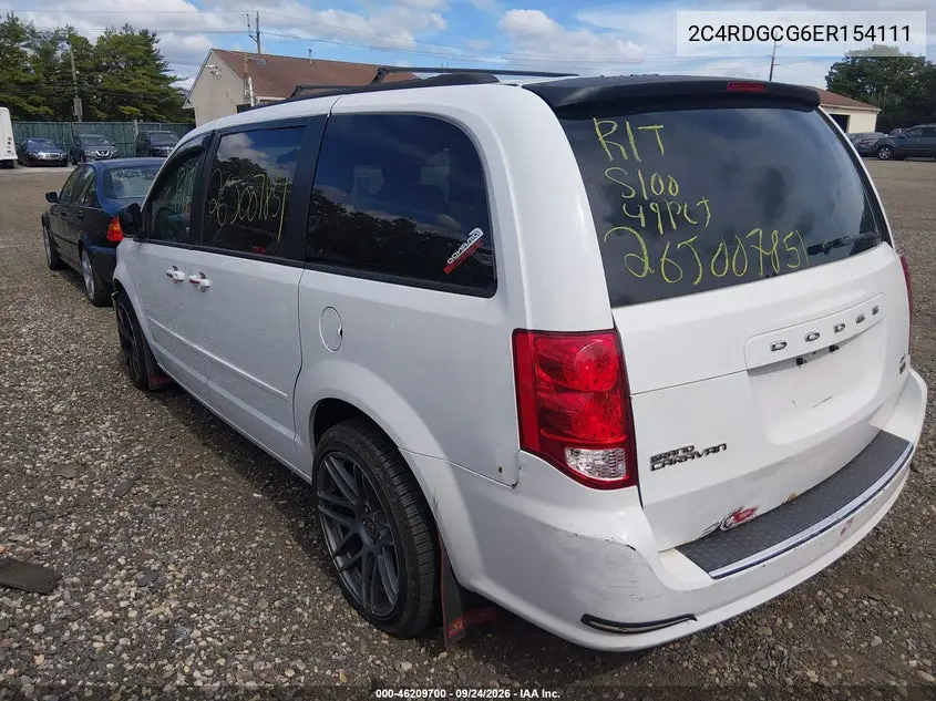 2014 DODGE CARAVAN VIN 2C4RDGCG6ER154111 — фото 3