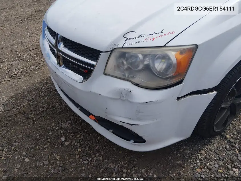2014 DODGE CARAVAN VIN 2C4RDGCG6ER154111 — фото 6