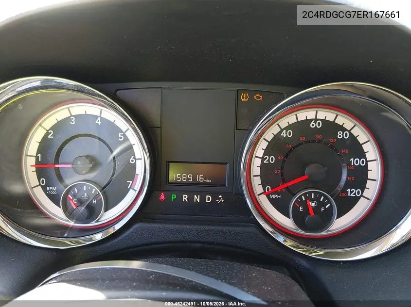 2014 DODGE CARAVAN VIN 2C4RDGCG7ER167661 — фото 7