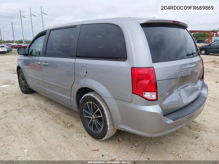 2015 DODGE CARAVAN VIN 2C4RDGCG9FR689869 — фото 3