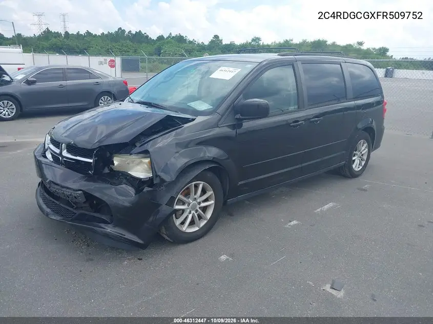2015 DODGE CARAVAN VIN 2C4RDGCGXFR509752 — фото 2