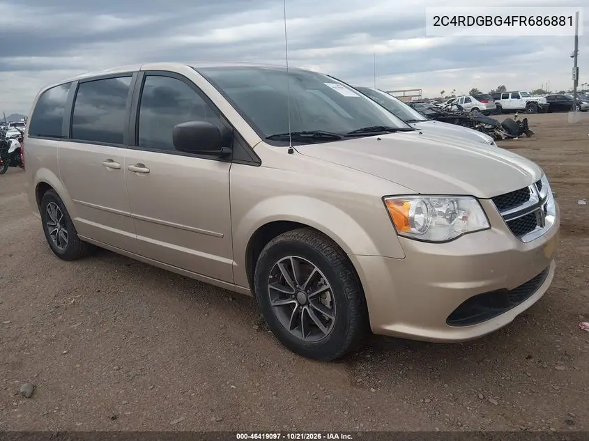 DODGE CARAVAN 2015, VIN 2C4RDGBG4FR686881