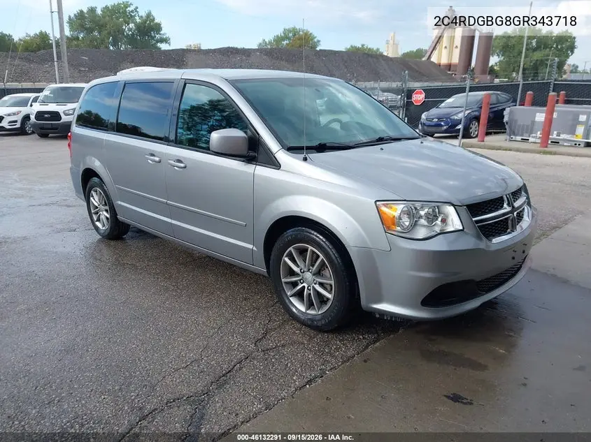 DODGE CARAVAN 2016, VIN 2C4RDGBG8GR343718