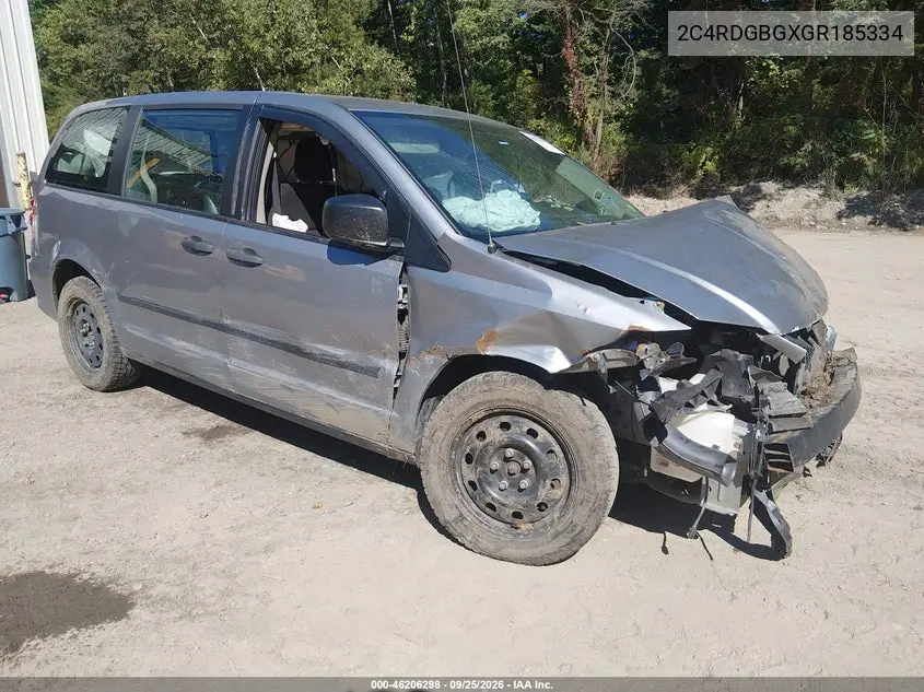 DODGE CARAVAN 2016, VIN 2C4RDGBGXGR185334