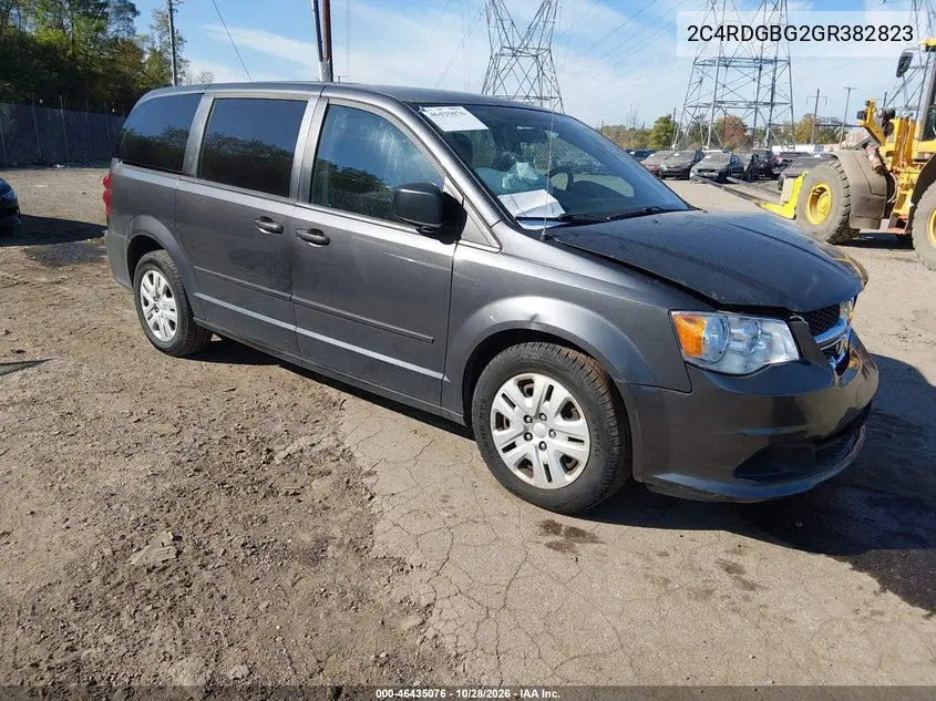 DODGE CARAVAN 2016, VIN 2C4RDGBG2GR382823