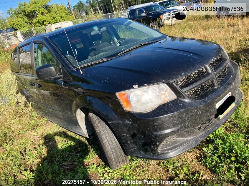 DODGE CARAVAN 2017, VIN 2C4RDGBG6HR767836