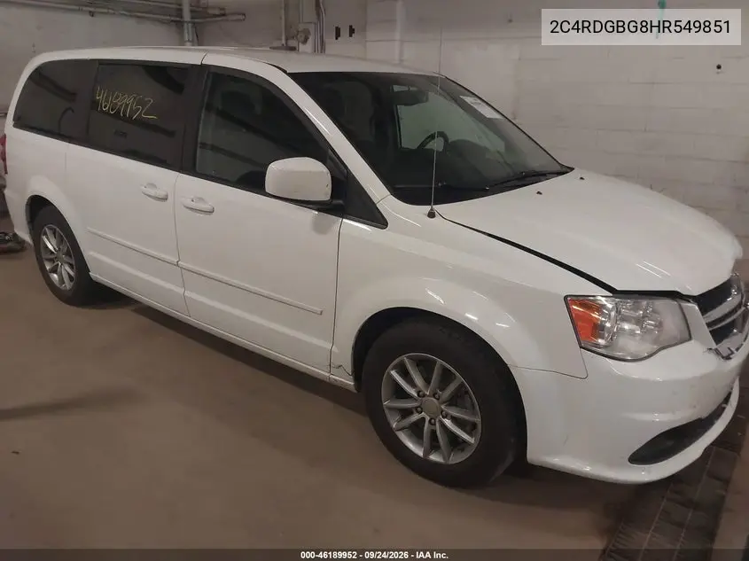 DODGE CARAVAN 2017, VIN 2C4RDGBG8HR549851