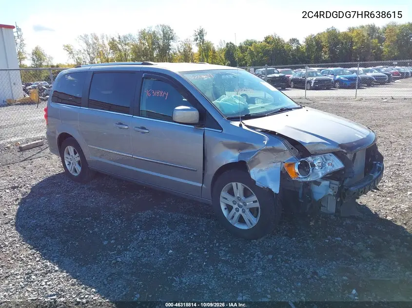 DODGE CARAVAN 2017, VIN 2C4RDGDG7HR638615