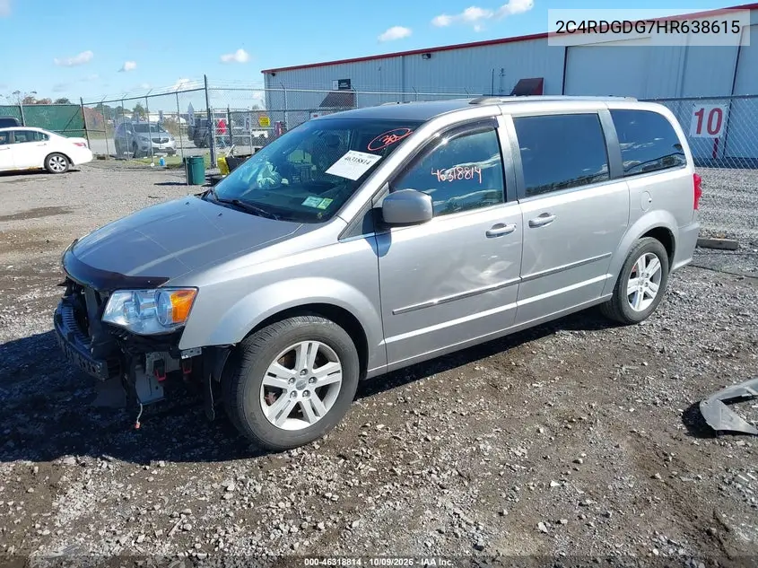 2017 DODGE CARAVAN VIN 2C4RDGDG7HR638615 — фото 2