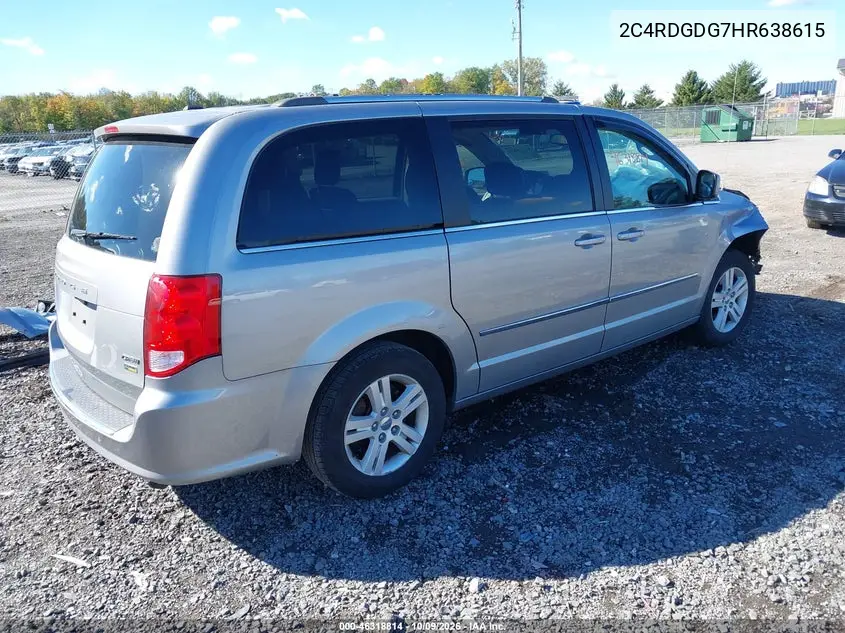 2017 DODGE CARAVAN VIN 2C4RDGDG7HR638615 — фото 4