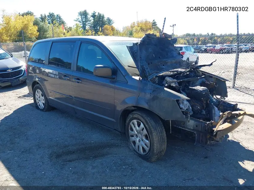 DODGE CARAVAN 2017, VIN 2C4RDGBG1HR780302