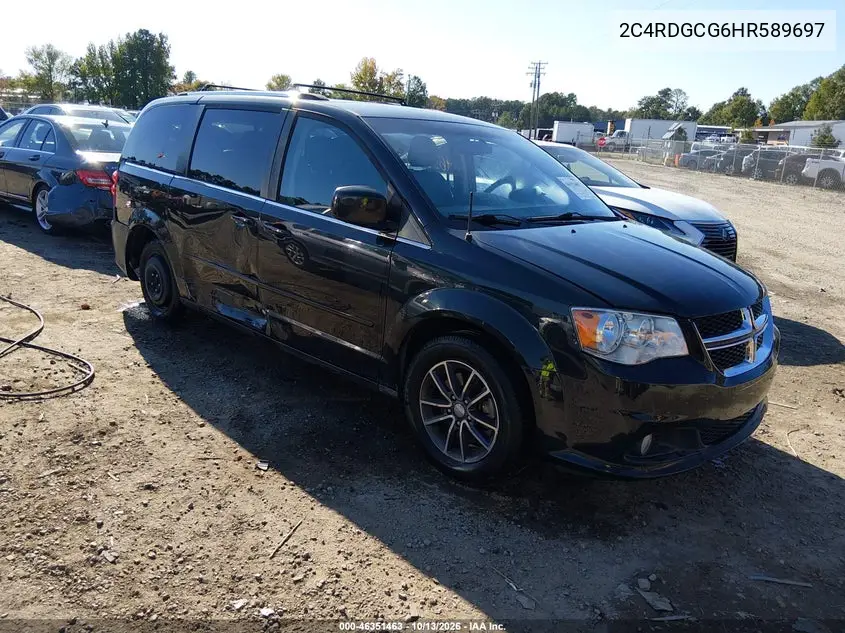 DODGE CARAVAN 2017, VIN 2C4RDGCG6HR589697