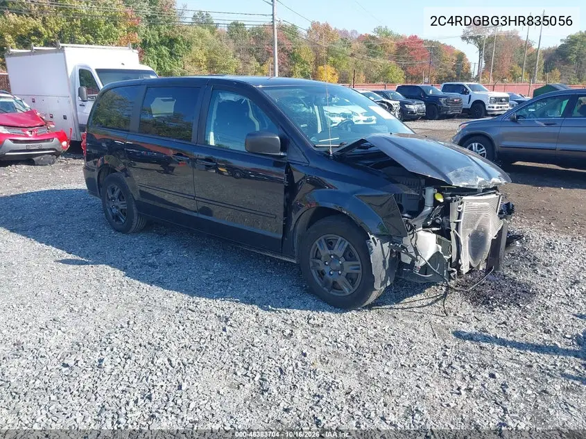 DODGE CARAVAN 2017, VIN 2C4RDGBG3HR835056