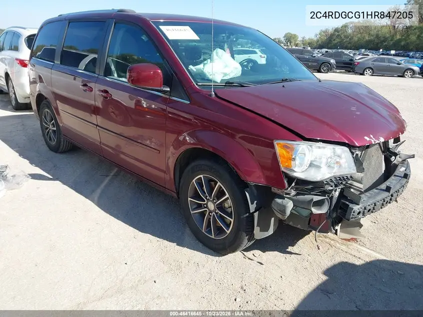 DODGE CARAVAN 2017, VIN 2C4RDGCG1HR847205