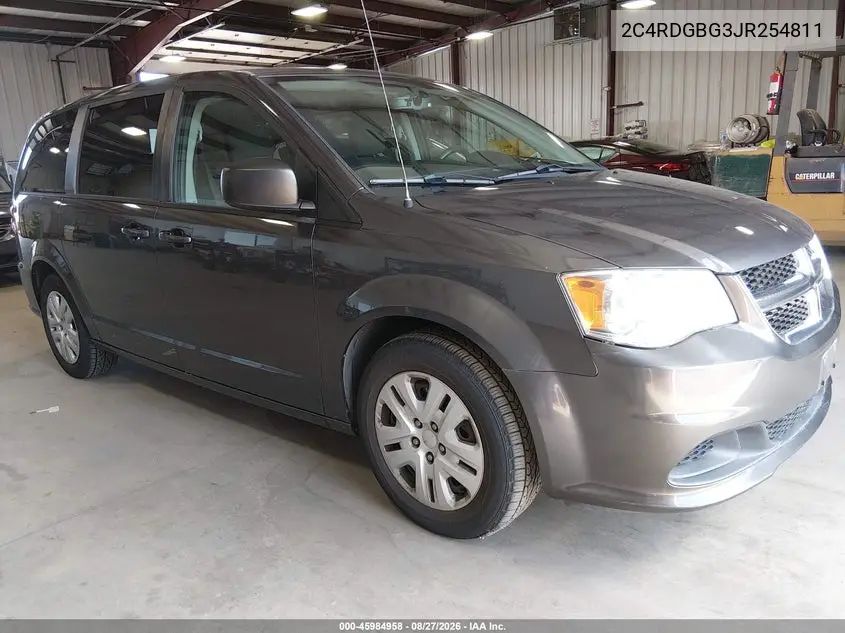 DODGE CARAVAN 2018, VIN 2C4RDGBG3JR254811
