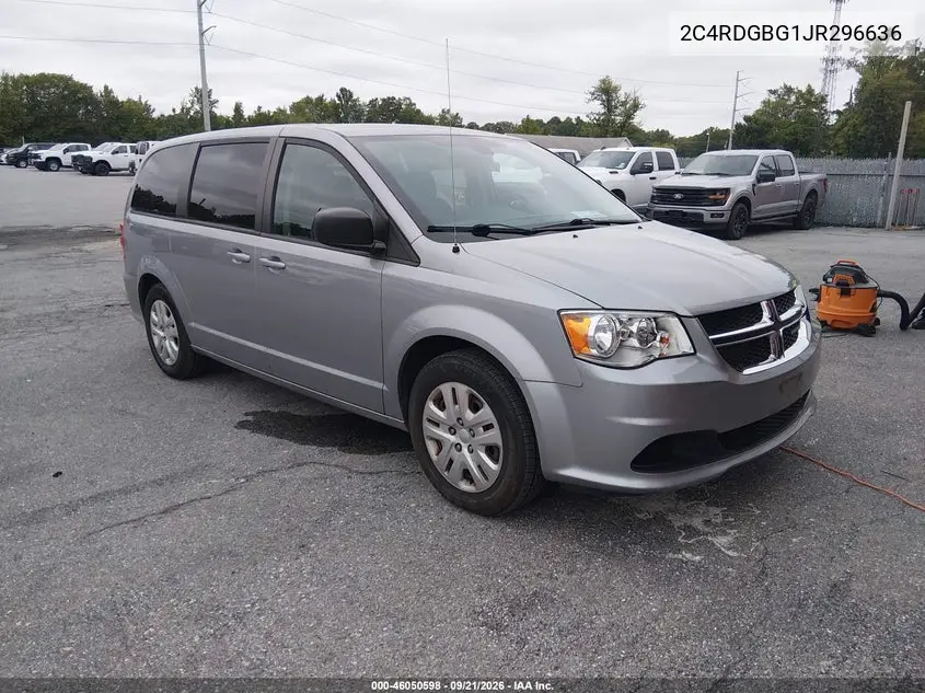 DODGE CARAVAN 2018, VIN 2C4RDGBG1JR296636