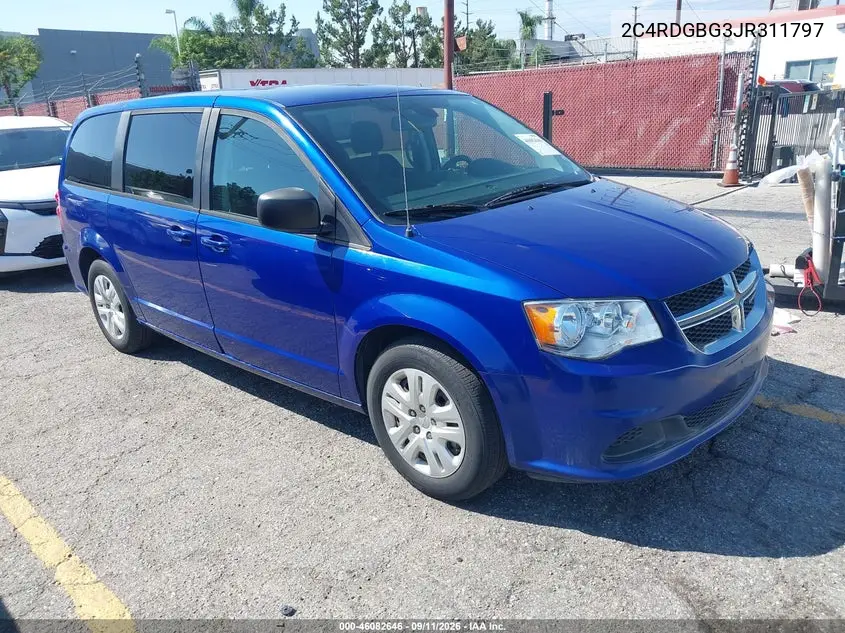 DODGE CARAVAN 2018, VIN 2C4RDGBG3JR311797
