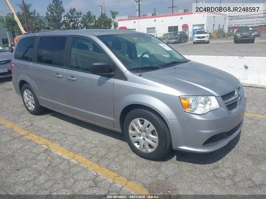 DODGE CARAVAN 2018, VIN 2C4RDGBG8JR248597