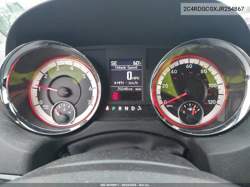 2018 DODGE CARAVAN VIN 2C4RDGCGXJR254867 — фото 7
