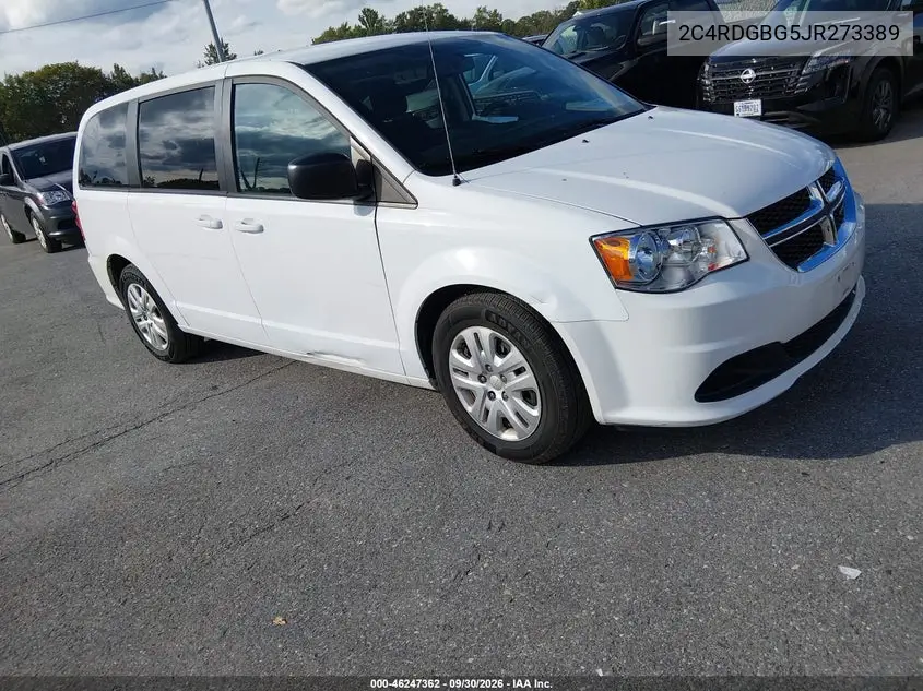DODGE CARAVAN 2018, VIN 2C4RDGBG5JR273389