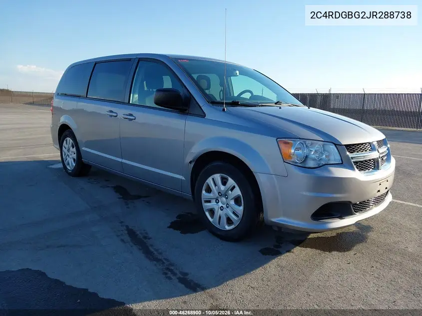 DODGE CARAVAN 2018, VIN 2C4RDGBG2JR288738