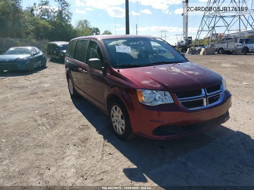 DODGE CARAVAN 2018, VIN 2C4RDGBG5JR176189