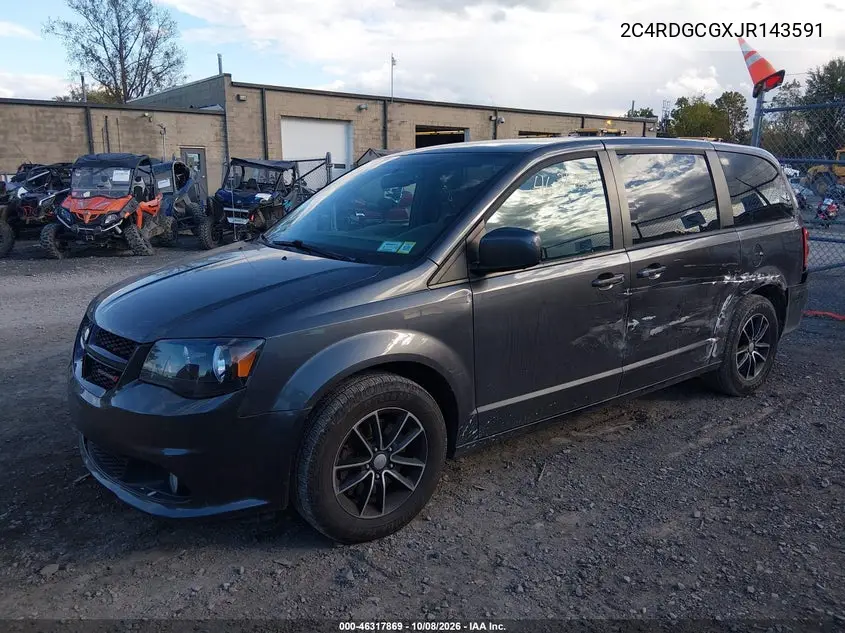 2018 DODGE CARAVAN VIN 2C4RDGCGXJR143591 — фото 2