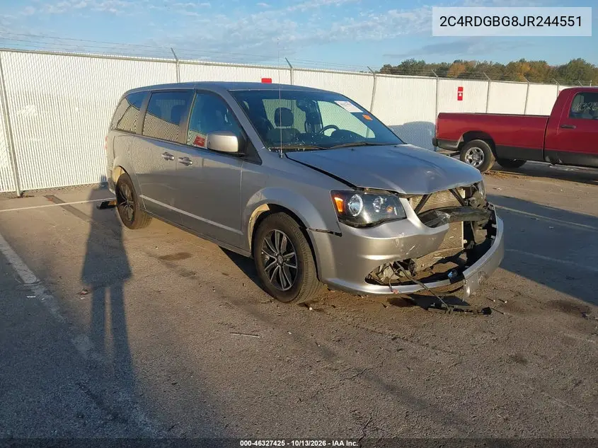 DODGE CARAVAN 2018, VIN 2C4RDGBG8JR244551