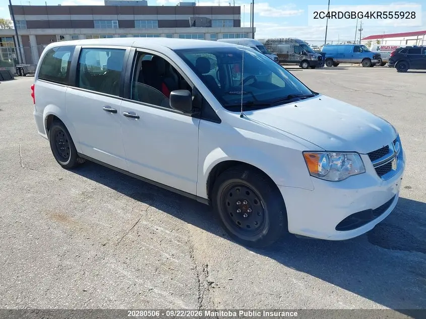 DODGE CARAVAN 2019, VIN 2C4RDGBG4KR555928