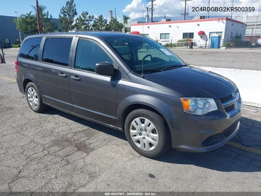 DODGE CARAVAN 2019, VIN 2C4RDGBG2KR500359